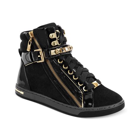 michael kors girls black and gold hightops|Michael Kors baby shoes.